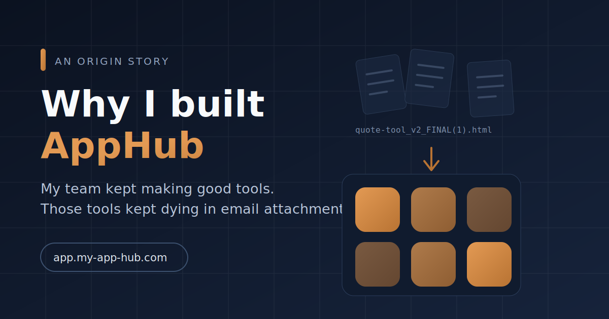 Why I Built AppHub